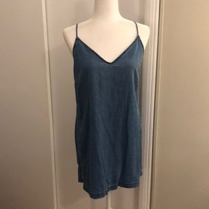 Aritzia denim slip dress